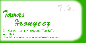 tamas hronyecz business card